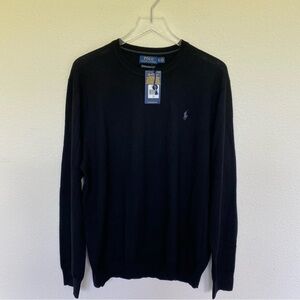 Polo Ralph Lauren Black Washable Merino Wool Sweater | Sz XL